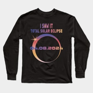 I Saw It Solar Eclipse T-Shirt Long Sleeve T-Shirt